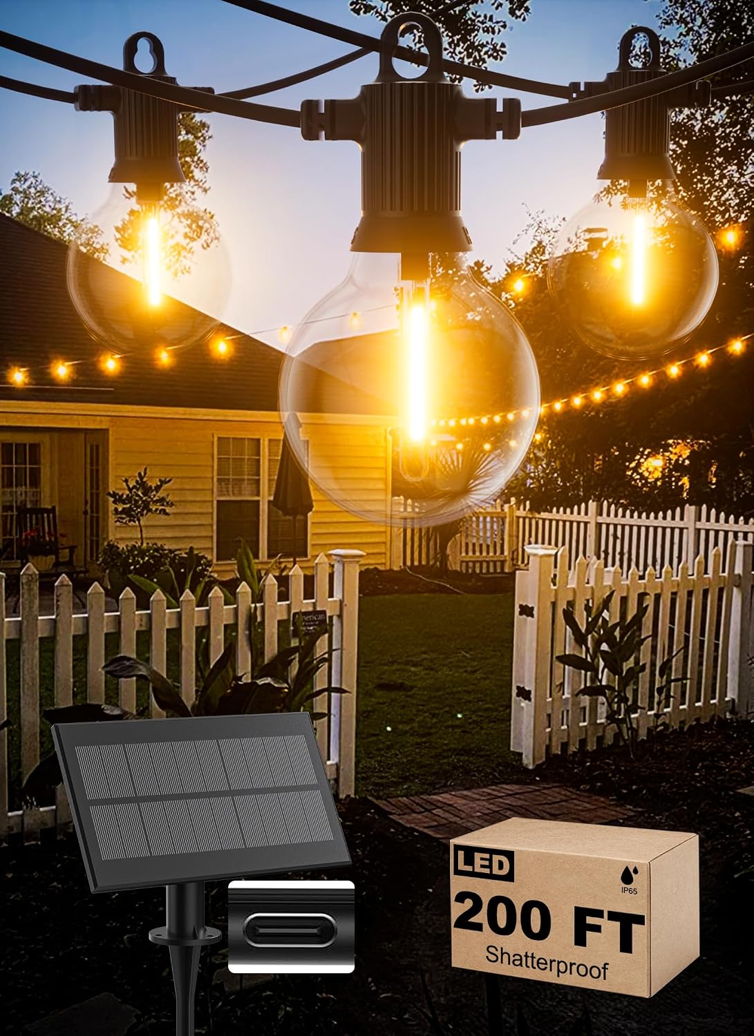 100 ft G40 LED string lights