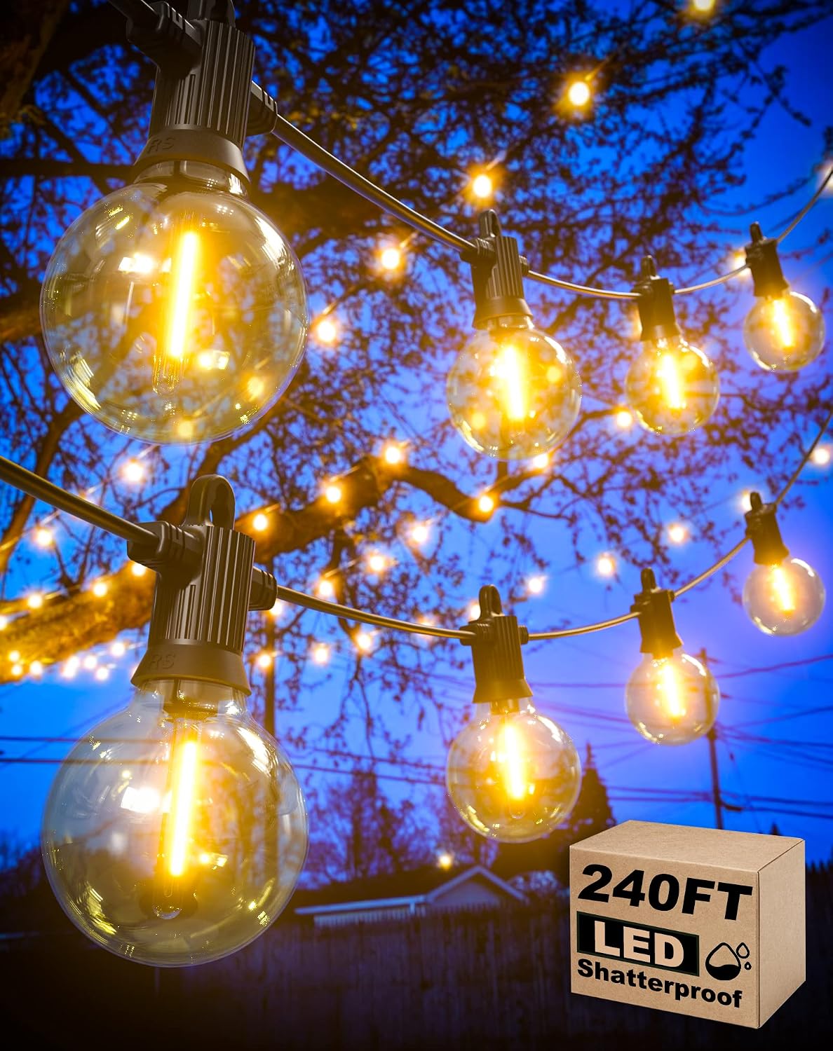 100 ft G40 LED string lights
