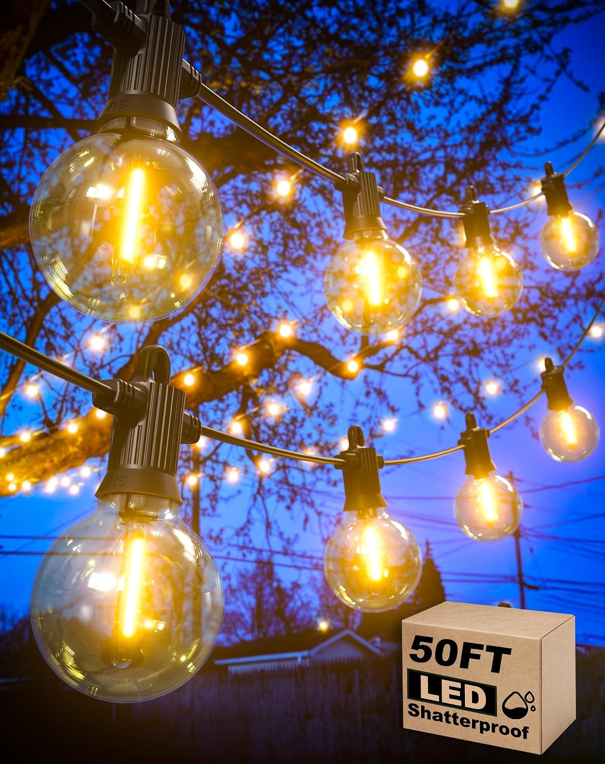 100 ft G40 LED string lights