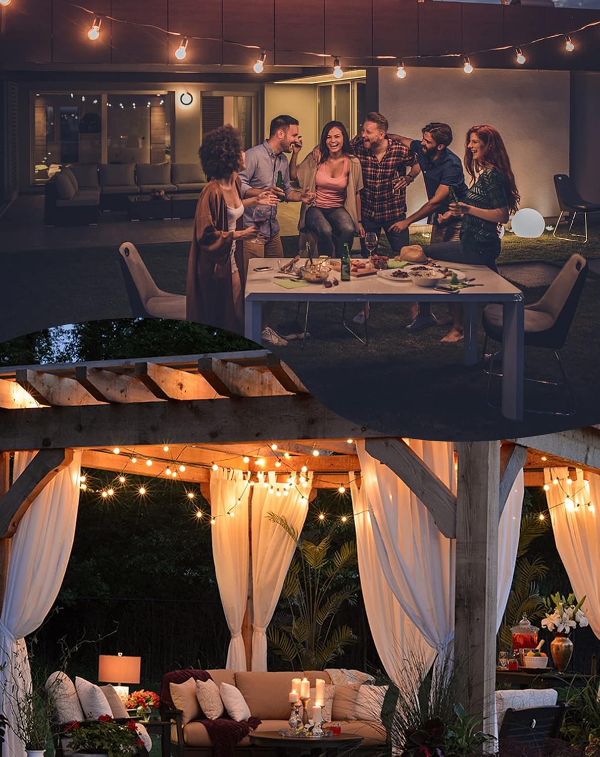 100 ft G40 LED string lights