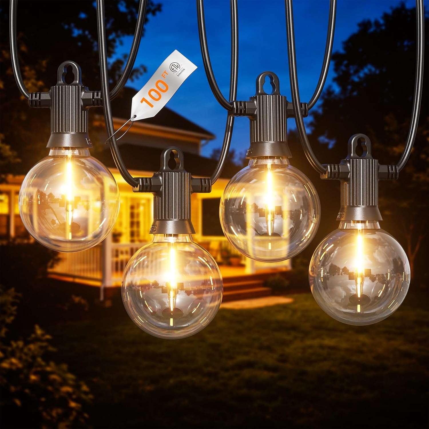 100 Ft Globe String Lights
