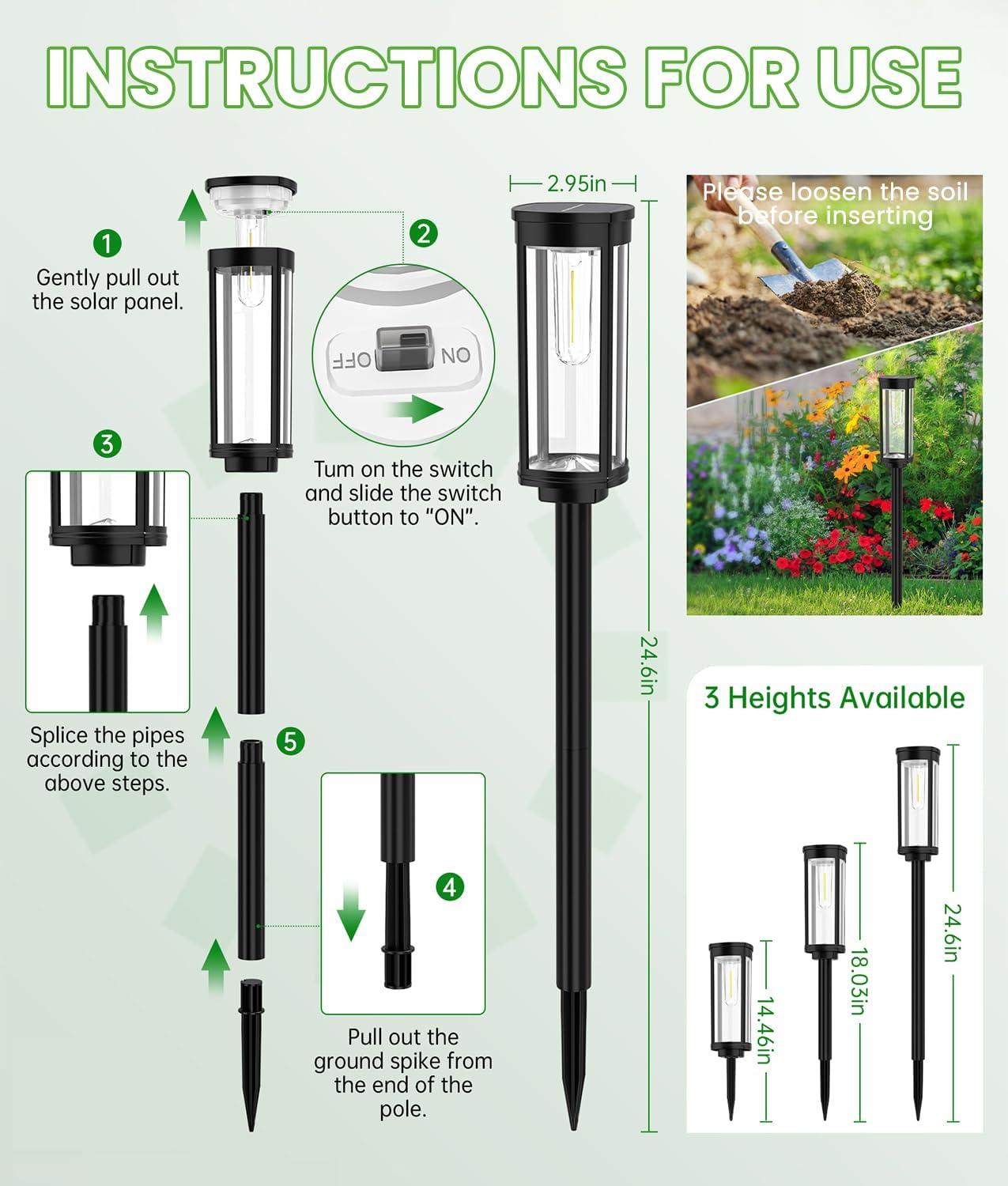12 Pack Solar Pathway Lights