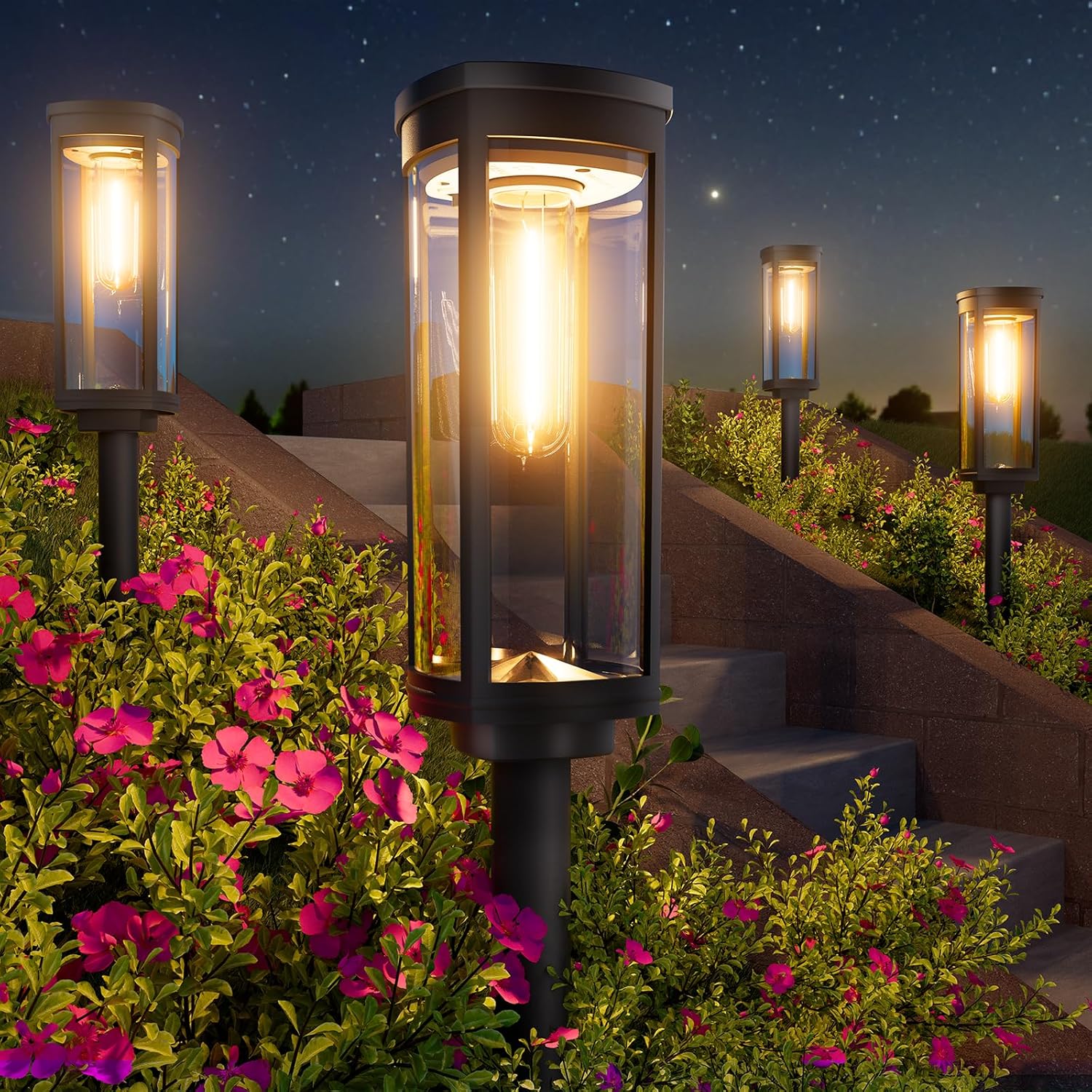 12 Pack Solar Pathway Lights