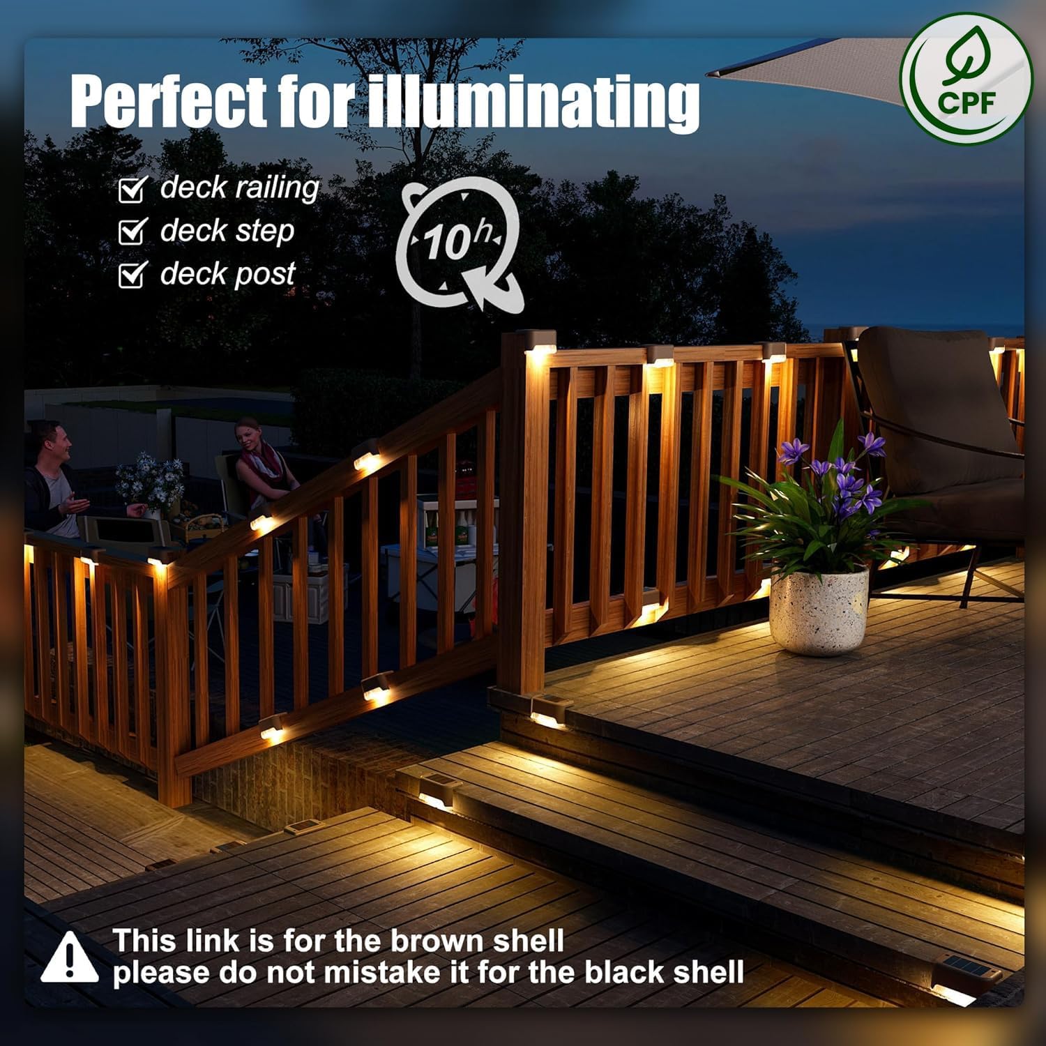 16 Pack Solar Deck Lights