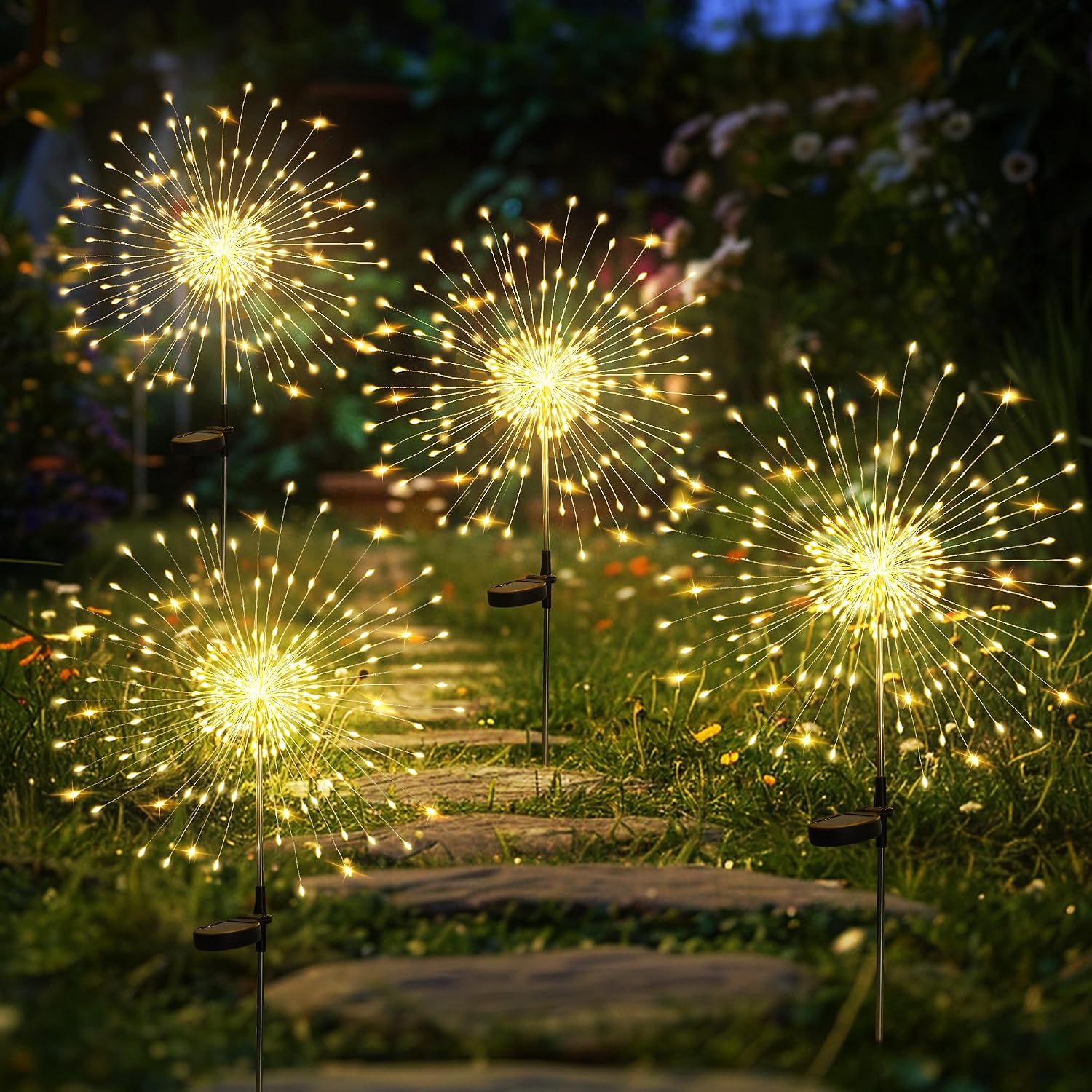 2 Pack Solar Firework Lights