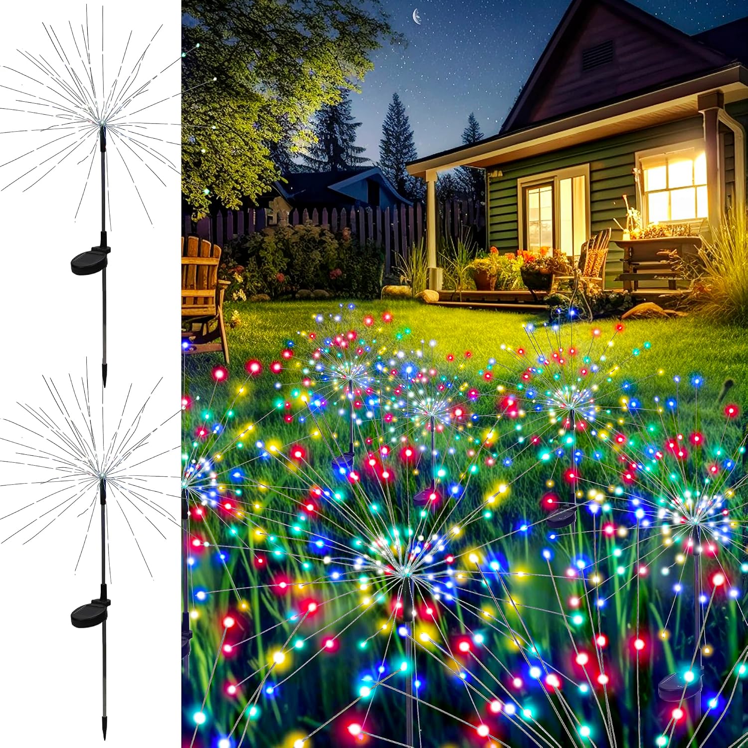 2 Pack Solar Firework Lights