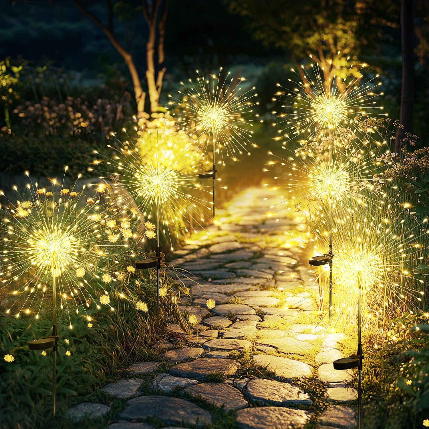2 Pack Solar Firework Lights