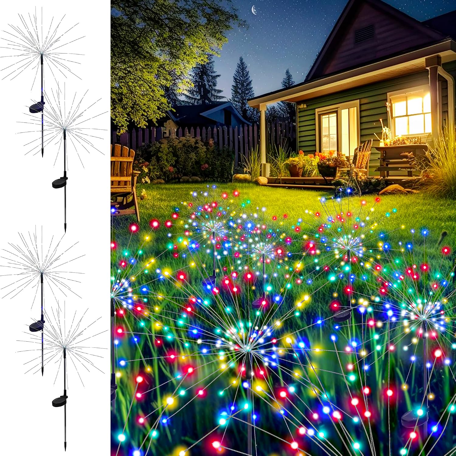 2 Pack Solar Firework Lights