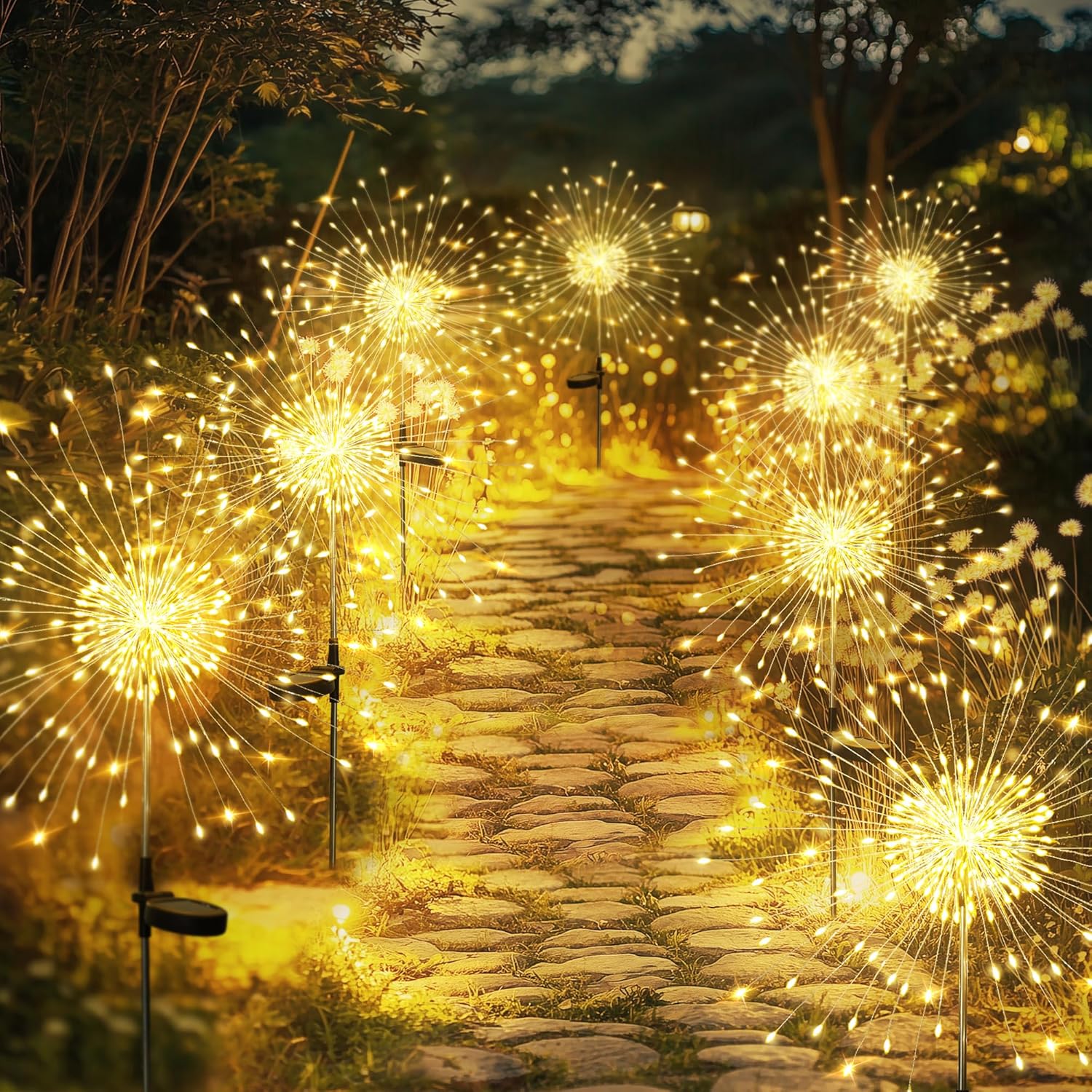 2 Pack Solar Firework Lights