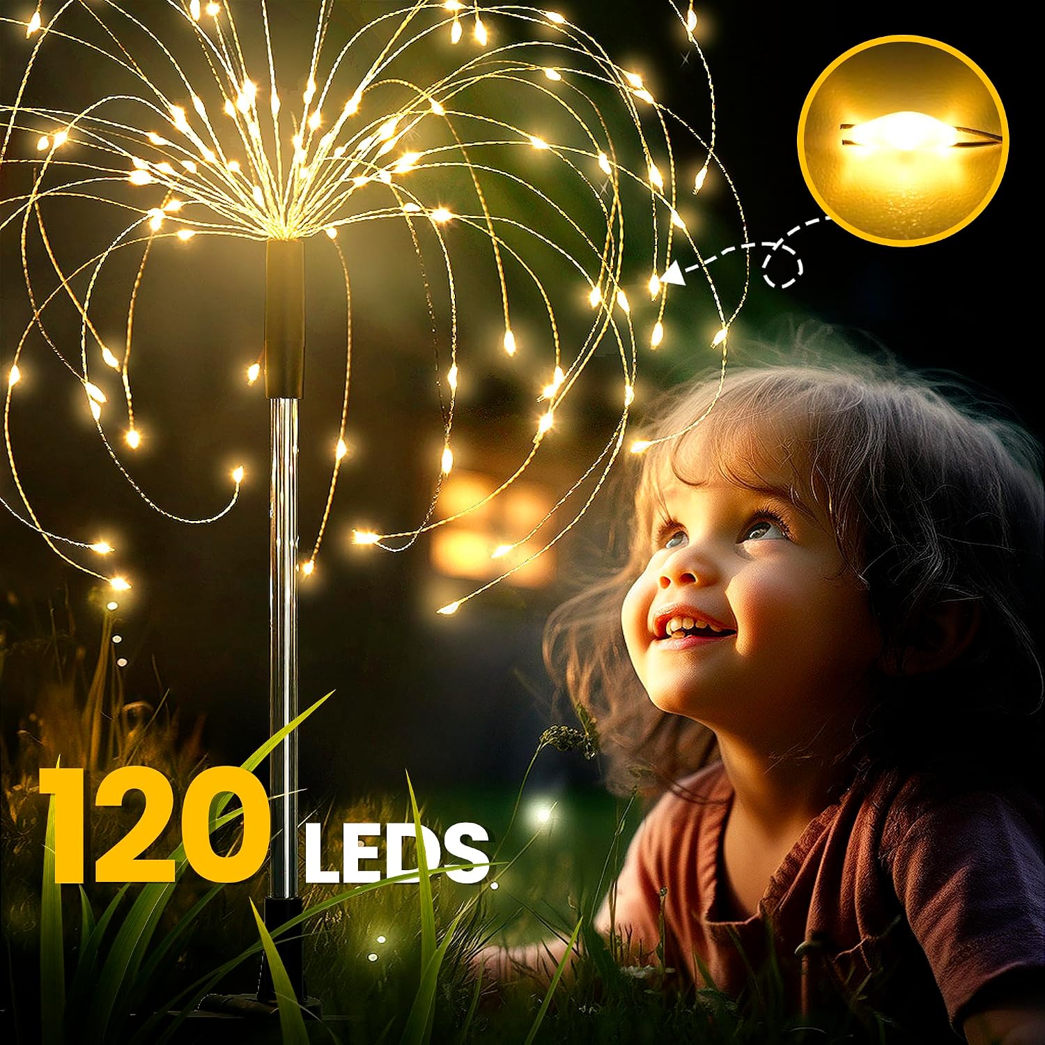 2 Pack Solar Firework Lights