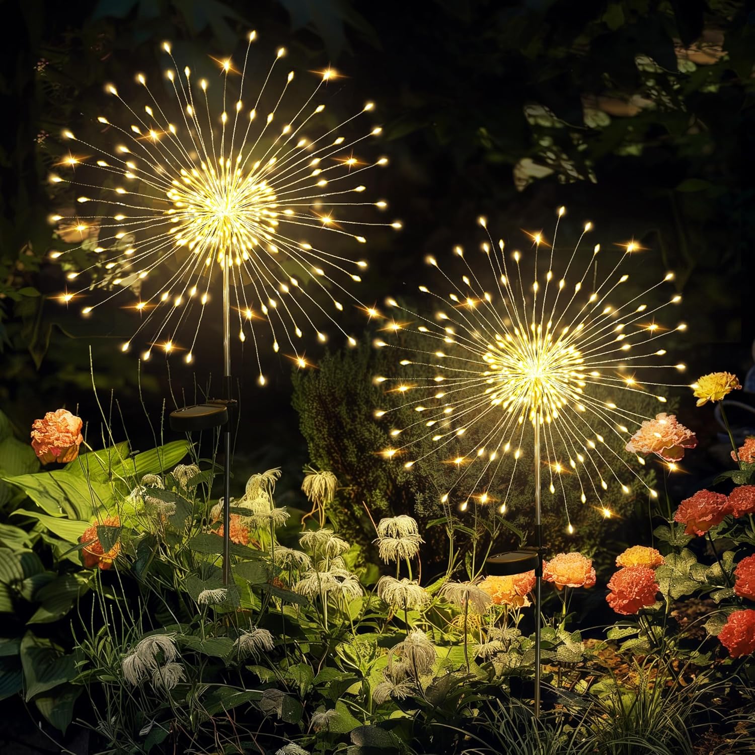 2 Pack Solar Firework Lights