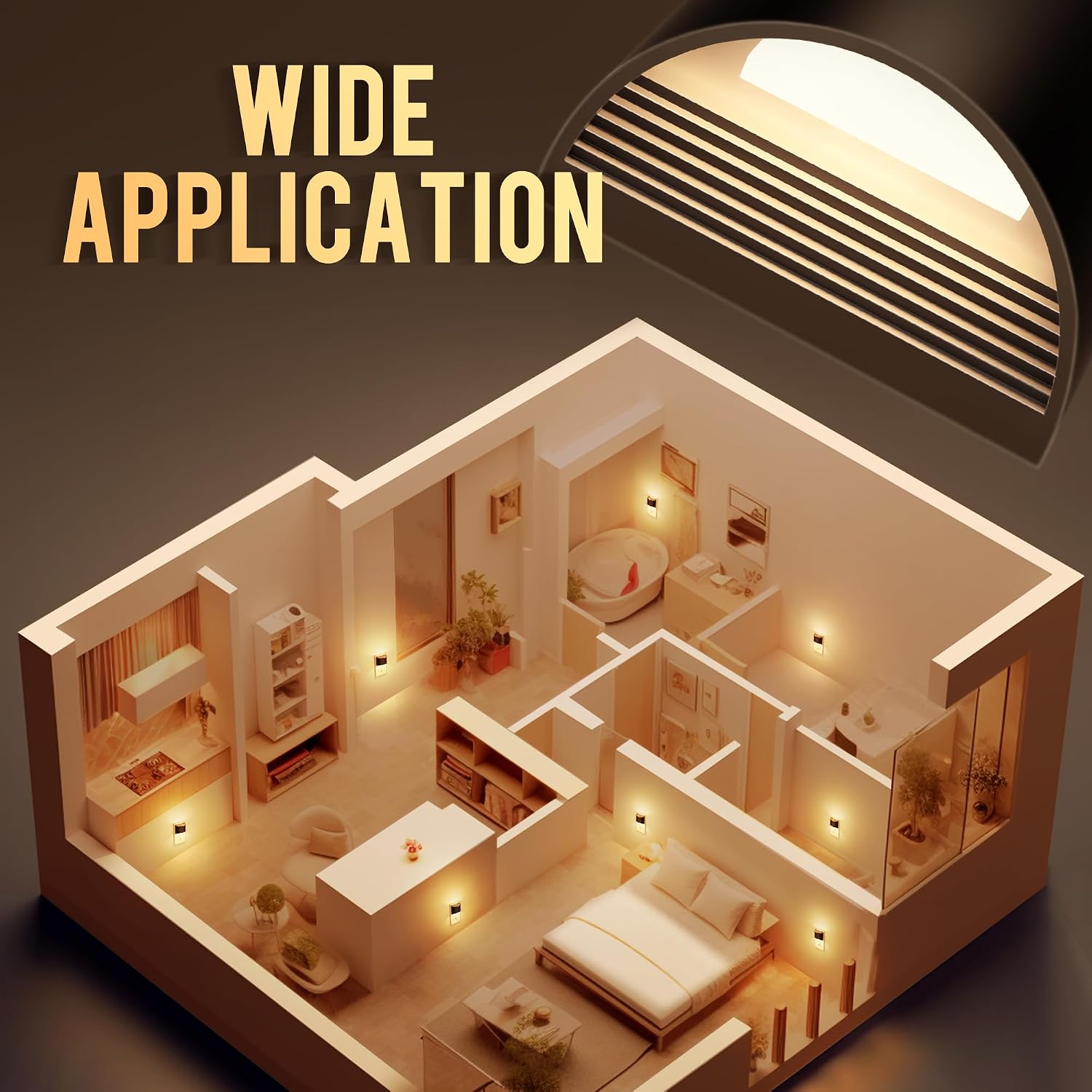 Adjustable Plug-In Night Light 3000K