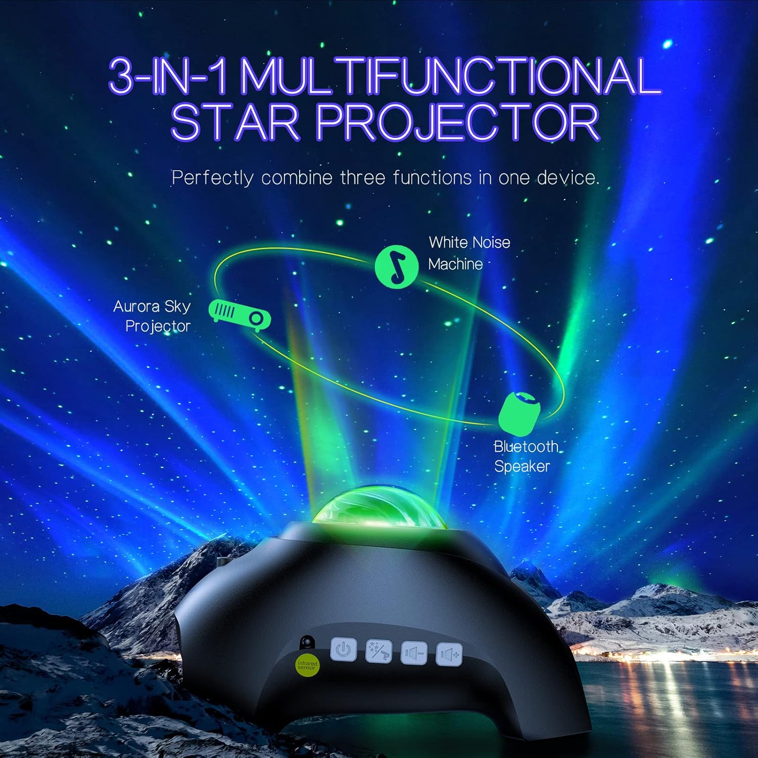 Aurora Star Projector with 33 Effects