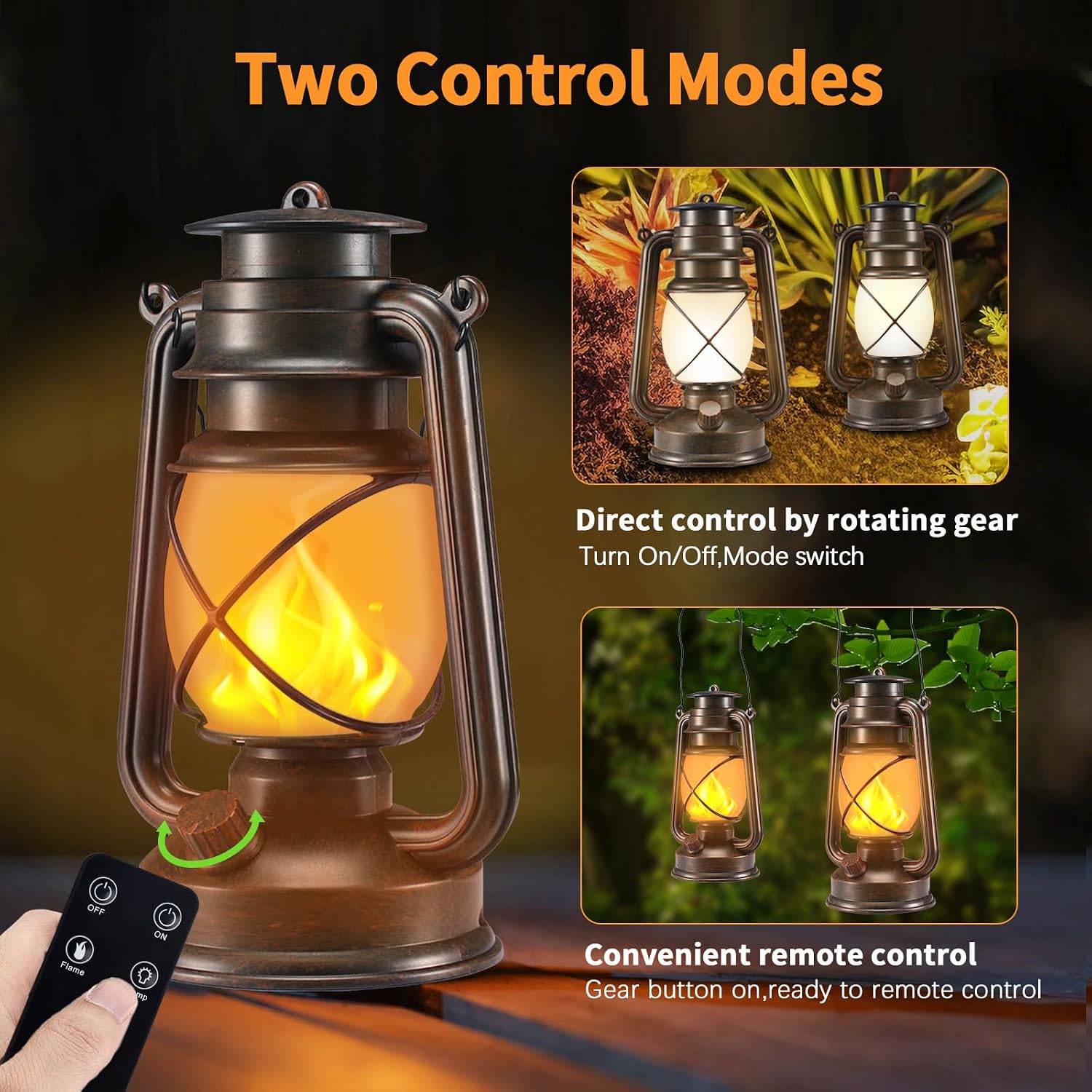 Battery Vintage Lanterns Remote