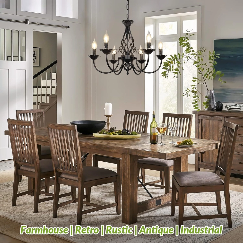 Black 6-light Chandelier