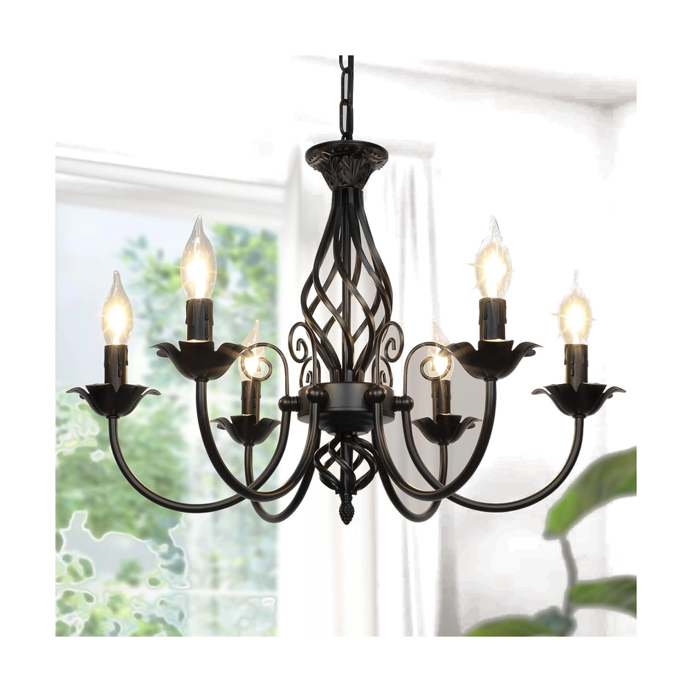 Black 6-light Chandelier