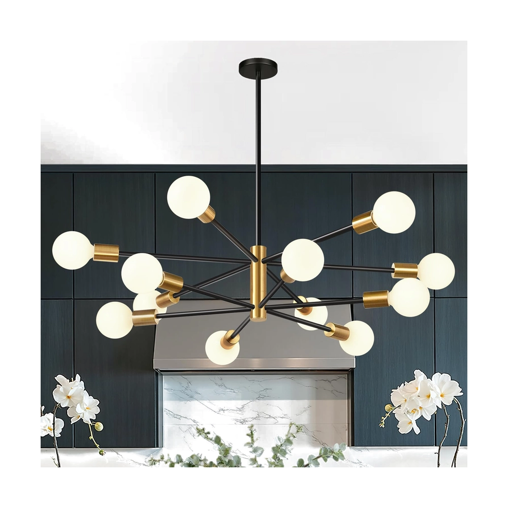 Black Gold 12-light Chandelier