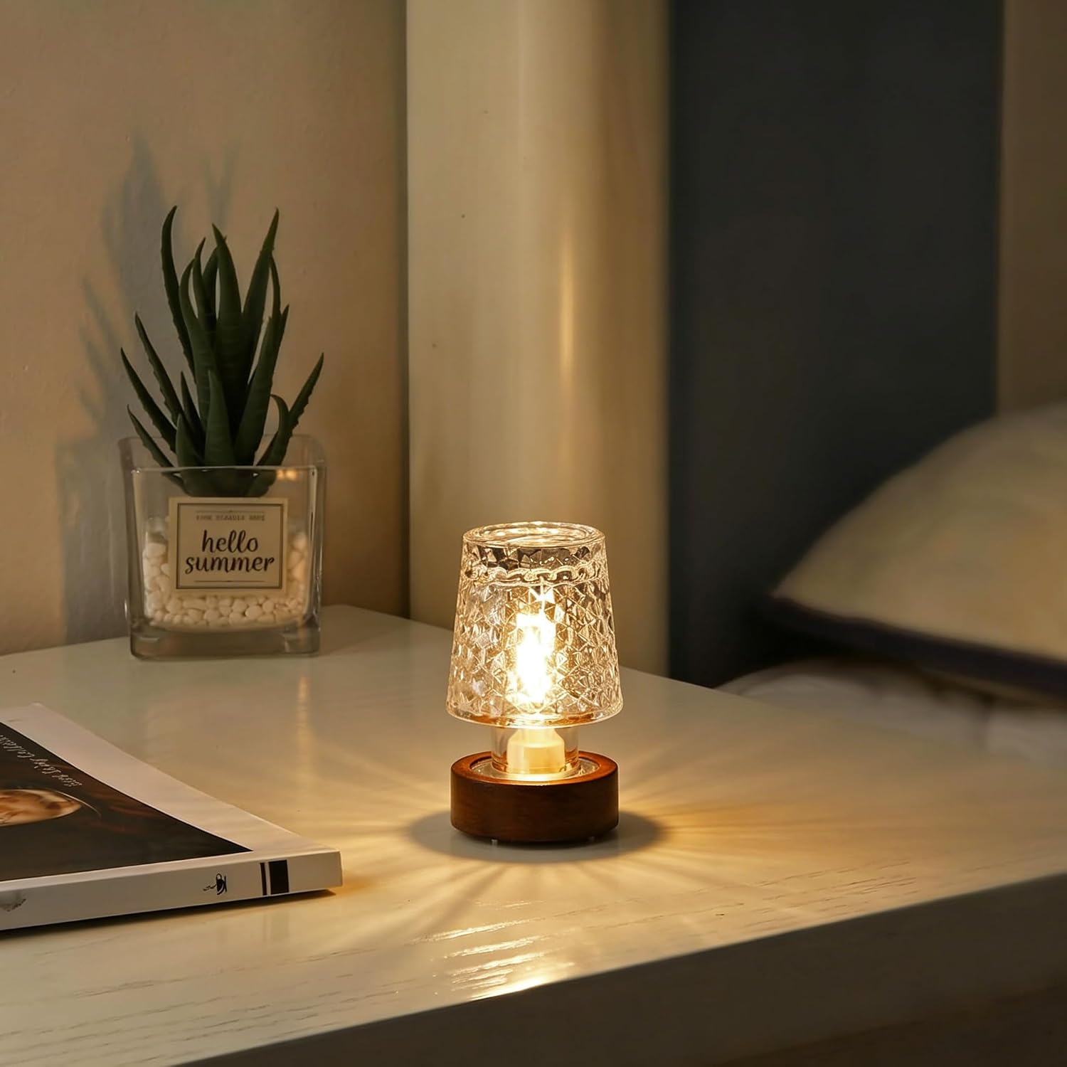 Miniature Glass Night Lamp with Timer